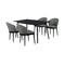 Armen Living Westmont and Juno Charcoal and Black 5 Piece Dining Set SETWEDI5JNBLCH - alternate 1